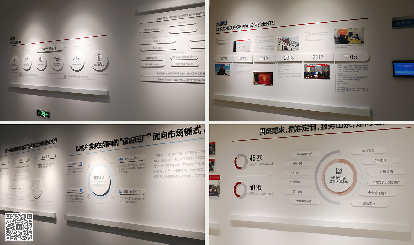 山東大學(xué)在線教育研究院文化長(zhǎng)廊設(shè)計(jì)施工